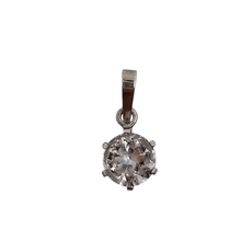 Afbeelding in Gallery-weergave laden, Pendentif en argent 925 serti d'un spinelle incolore taillé en diamant, 2è moitié du XXè siècle