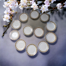 Charger l'image dans la galerie, Martial Redon, Limoges. Série de douze assiettes à dessert anciennes en porcelaine.