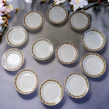 Charger l'image dans la galerie, Martial Redon, Limoges. Série de douze assiettes à dessert anciennes en porcelaine.
