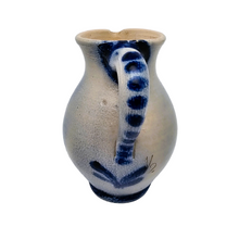 Load image into Gallery viewer, Pichet vintage en grès bleu cobalt et gris, années 1950-1960