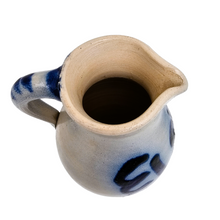 Load image into Gallery viewer, Pichet vintage en grès bleu cobalt et gris, années 1950-1960