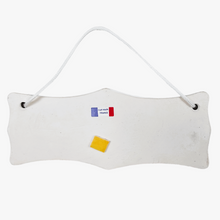 Afbeelding in Gallery-weergave laden, Vintage witte porseleinen deurborden