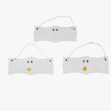 Afbeelding in Gallery-weergave laden, Vintage witte porseleinen deurborden