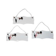 Afbeelding in Gallery-weergave laden, Vintage witte porseleinen deurborden