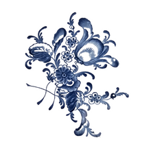 Load image into Gallery viewer, Boch La Louvière. Fine earthenware dish with white and blue floral decoration, 19th century