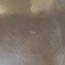 Load image into Gallery viewer, Art Nouveau dish in silver metal with iris decoration