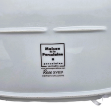 Charger l'image dans la galerie, Limoges, Maison de la Porcelaine, Rose XVIIIè, Plat à gâteau et sa pelle vintage en porcelaine aux roses