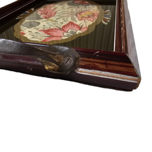 Load image into Gallery viewer, Art deco tray in glass and wood