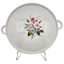 Load image into Gallery viewer, Plat à servir - plateau vintage en porcelaine aux roses, années 1970