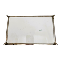 Load image into Gallery viewer, Plateau en céramique peinte à la main aux fleurs stylisées, années 1950 Le Charme des Violettes - Brocante en ligne