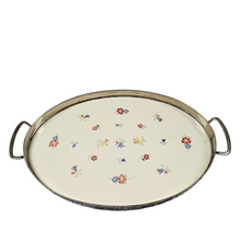 Load image into Gallery viewer, Plateau ovale en céramique fleurie vintage, années 1940
