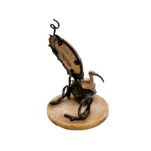 Charger l'image dans la galerie, Porte-montre encrier en bronze de Vienne à l’ibis – albâtre et miroir biseauté, vers 1900 Le Charme des Violettes - Brocante en ligne