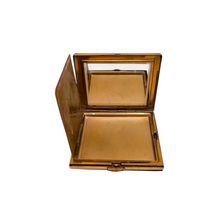 Afbeelding in Gallery-weergave laden, Poudrier vintage en imitation lézard, années 1950