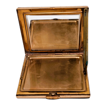 Afbeelding in Gallery-weergave laden, Poudrier vintage en imitation lézard, années 1950