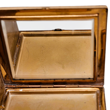 Afbeelding in Gallery-weergave laden, Poudrier vintage en imitation lézard, années 1950