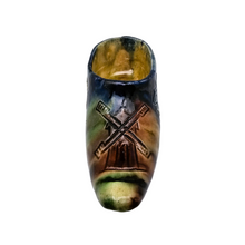 Load image into Gallery viewer, Sabot mural en grès émaillé, décor au moulin, Belgique, années 1900