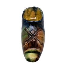 Load image into Gallery viewer, Sabot mural en grès émaillé, décor au moulin, Belgique, années 1900
