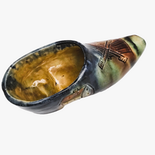 Load image into Gallery viewer, Sabot mural en grès émaillé, décor au moulin, Belgique, années 1900