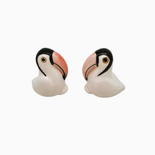 Charger l'image dans la galerie, Gabriel Fourmaintraux (attribué à), Salière et poivrière Toucans en faïence de Desvres, années 1930-1950