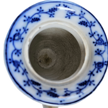 Load image into Gallery viewer, Saxe BF - Directoire coffee maker in fine porcelain, white and blue immortel decoration