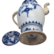 Load image into Gallery viewer, Saxe BF - Directoire coffee maker in fine porcelain, white and blue immortel decoration