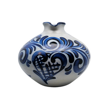 Load image into Gallery viewer, M. Schilz, grand pichet allemand vintage en grès gris et bleu cobalt émaillé, XXè