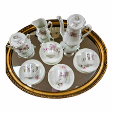 Afbeelding in Gallery-weergave laden, Vintage gebloemd porseleinen mokka servies