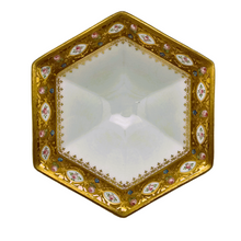 Load image into Gallery viewer, Sèvres (in the taste of). White porcelain tripod cup bordered with a gold frieze and small roses