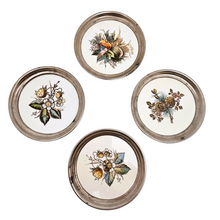 Load image into Gallery viewer, Lot de 4 sous-verres en céramique décorée? XXᵉ siècle Le Charme des Violettes - Brocante en ligne
