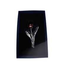 Load image into Gallery viewer, Swarovski. Duo of vintage red and yellow miniature tulips in cut crystal