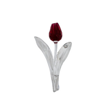 Load image into Gallery viewer, Swarovski. Duo of vintage red and yellow miniature tulips in cut crystal