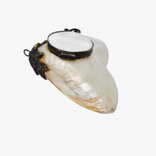 Load image into Gallery viewer, Tabatière victorienne en nacre blanche et métal argenté, fin XIXe