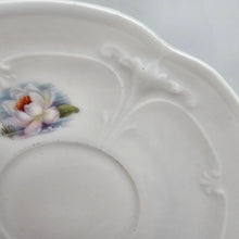 Load image into Gallery viewer, Art Nouveau porcelain cups and saucers decorated with water lilies