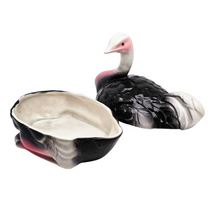 Charger l'image dans la galerie, Michel Caugant, Terrine zoomorphe en faïence en forme d'autruche, années 70 Le Charme des Violettes - Brocante en ligne