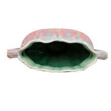 Load image into Gallery viewer, Jardinière en céramique vernissée rose et verte, début XXe