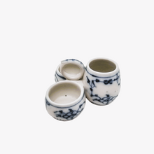 Charger l'image dans la galerie, Tournai, décor à l'immortel de Saxe. Serviteur ancien en porcelaine pour sel, poivre et moutarde