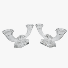 Charger l'image dans la galerie, Val Saint Lambert, Paire de candélabres en cristal, modèle Impérial, années 1940-1950