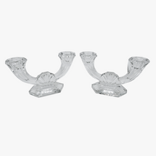 Charger l'image dans la galerie, Val Saint Lambert, Paire de candélabres en cristal, modèle Impérial, années 1940-1950