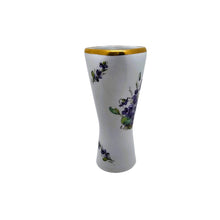 Charger l'image dans la galerie, Petit vase en Porcelaine de Bruxelles aux violettes, années 1950 Le Charme des Violettes - Brocante en ligne