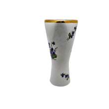 Charger l'image dans la galerie, Petit vase en Porcelaine de Bruxelles aux violettes, années 1950 Le Charme des Violettes - Brocante en ligne