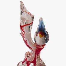 Charger l'image dans la galerie, Vase à l'oiseau en verre soufflé vintage Le charme des violettes - Brocante en ligne