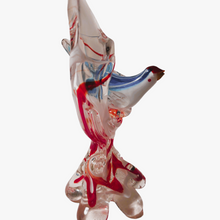 Charger l'image dans la galerie, Vase à l'oiseau en verre soufflé vintage Le charme des violettes - Brocante en ligne