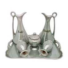 Charger l'image dans la galerie, Ménagère à condiments vintage en porcelaine tchèque Victoria China, entre 1918-1939