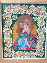 Charger l'image dans la galerie, Luba Simansky. Peinture naïve, huile sur toile, 1980, Rome. Le charme des violettes - Brocante en ligne