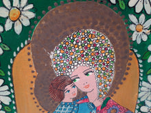 Charger l'image dans la galerie, Luba Simansky. Peinture naïve, huile sur toile, 1980, Rome. Le charme des violettes - Brocante en ligne
