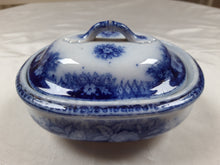 Afbeelding in Gallery-weergave laden, Boîte à savon en céramique bleue et blanche à motifs de roses Le charme des violettes - Brocante en ligne