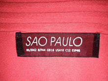 Afbeelding in Gallery-weergave laden, Sao Paulo. Ensemble vintage rouge et noir en tricot Le charme des violettes - Brocante en ligne