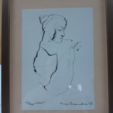 Charger l'image dans la galerie, Maya Damadian. Portrait de femme - estampe-multiple. Le charme des violettes - Brocante en ligne