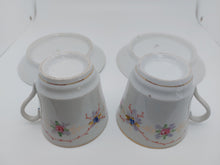 Afbeelding in Gallery-weergave laden, Andenne. Paire de tasses et sous-tasses anciennes en porcelaine Le charme des violettes - Brocante en ligne