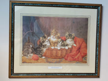 Charger l'image dans la galerie, Reproduction d'un tableau de Daniel Merlin "A Mischievous Basketful" Le charme des violettes - Brocante en ligne